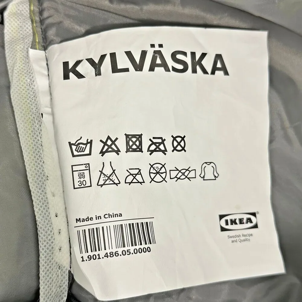 IKEA KYLVÄSKA Lime Green Insulated Cooler Tote Bag Large Zip Mesh Pocket Travel